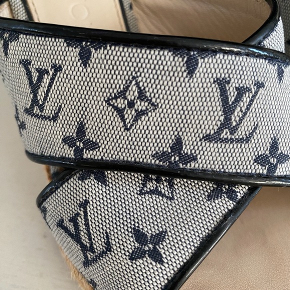 AUTH LOUIS VUITTON wedge slides - Picture 12 of 12